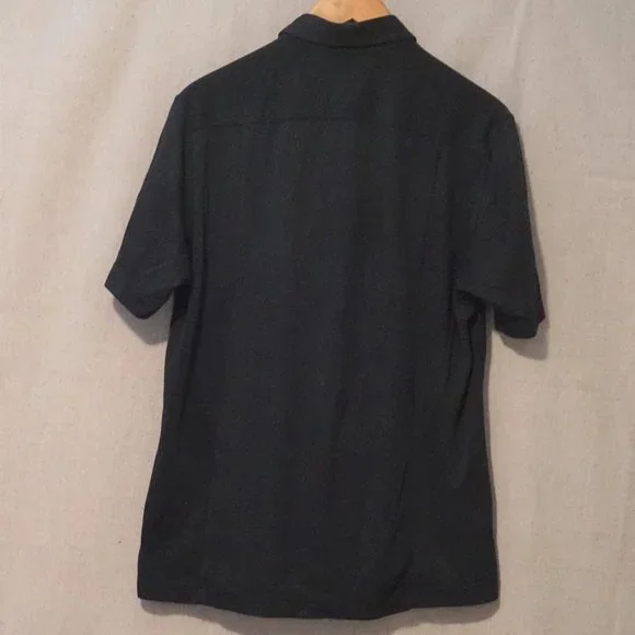 Tomas Maier Uniqlo Black Button Up Collared Shirt Men’s Medium - Picture 2 of 3